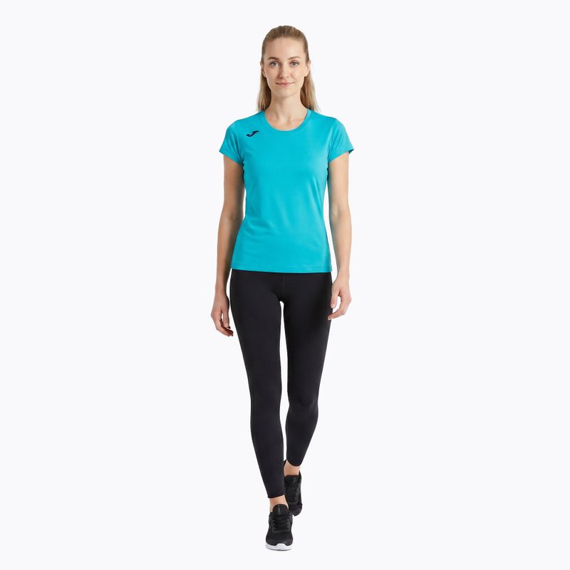 Dámské běžecké tričko Joma Record II fluor turquoise 2