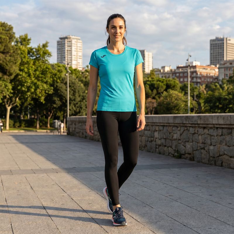 Dámské běžecké tričko Joma Record II fluor turquoise 6