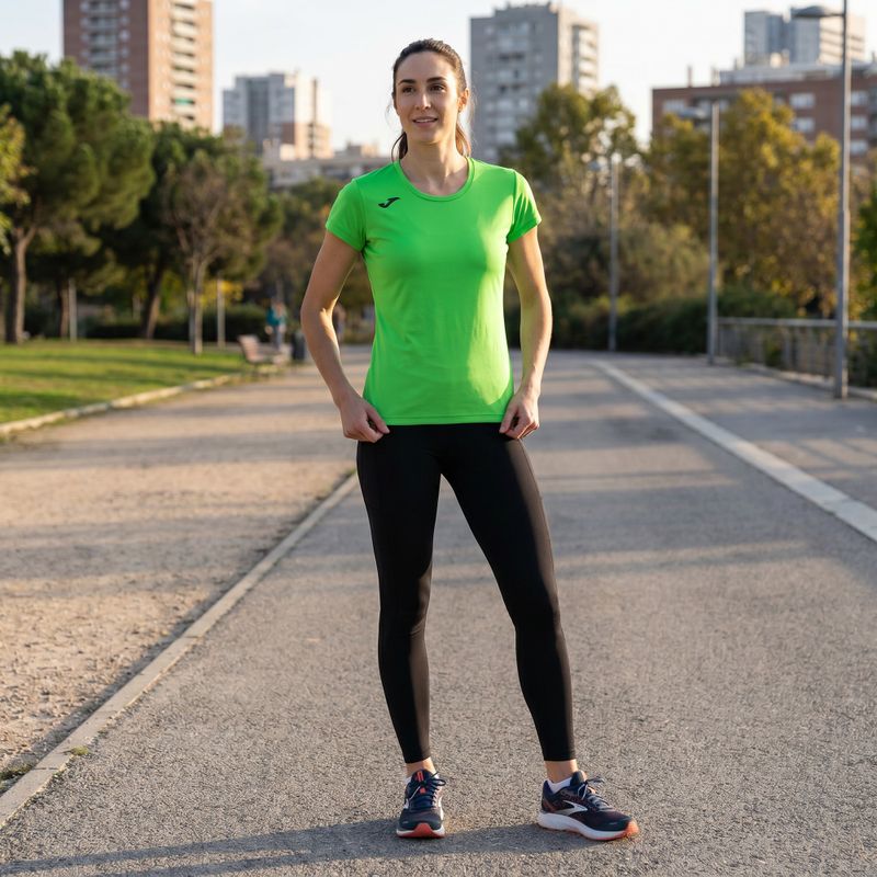 Dámské běžecké tričko Joma Record II fluor green 6