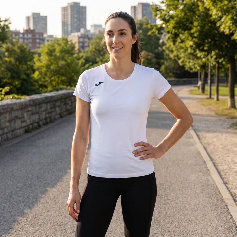 Dámské běžecké tričko Joma Record II white 4