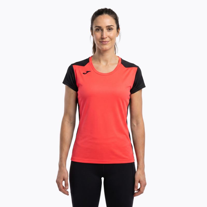 Dámské běžecké tričko Joma Record II fluor coral/black 16