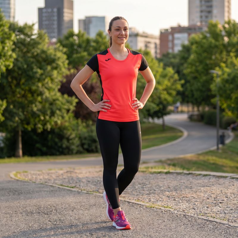 Dámské běžecké tričko Joma Record II fluor coral/black 11