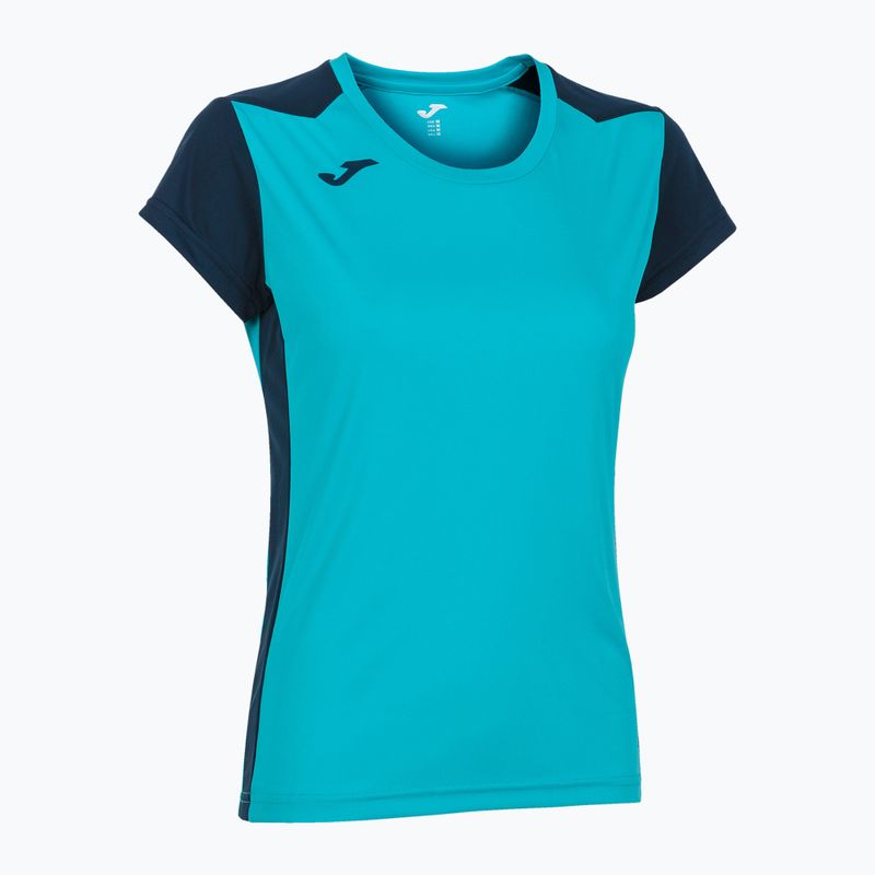 Dámské běžecké tričko Joma Record II fluor turquoise/navy