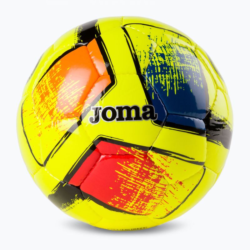 Joma Dali II fluor yellow fotbal velikost 5