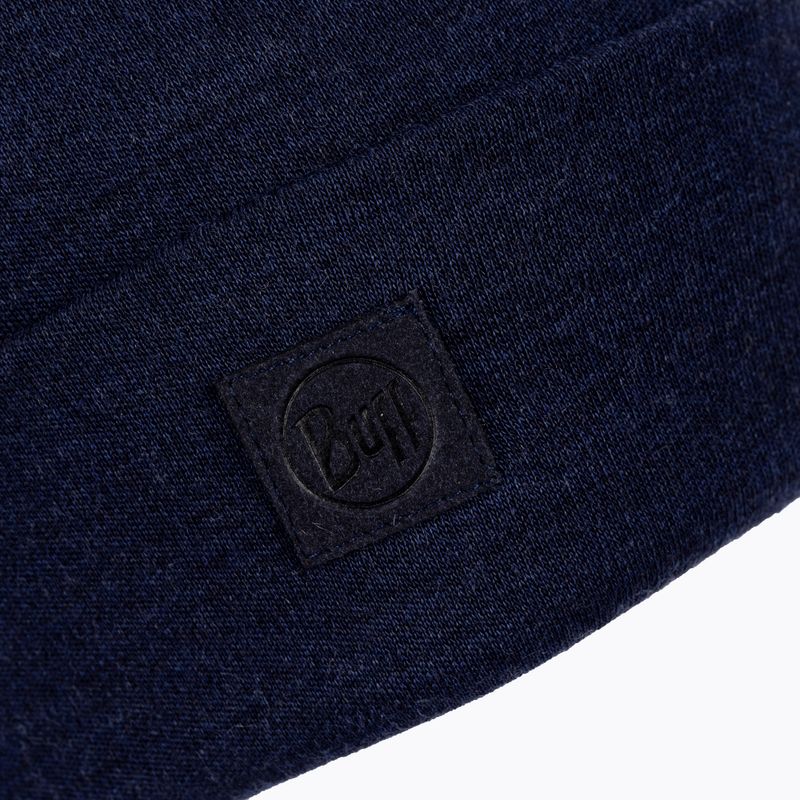 Čepice BUFF Heavyweight Merino Wool Hat Solid tmavě modrá 111170 3