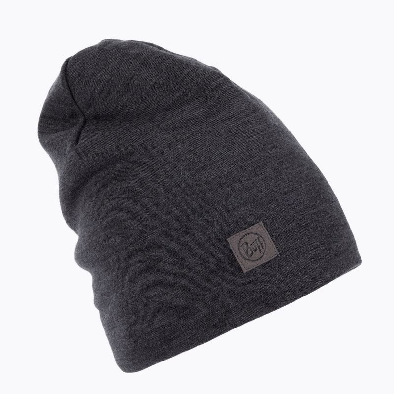 Čepice BUFF Heavyweight Merino Wool Hat Solid šedá 113028