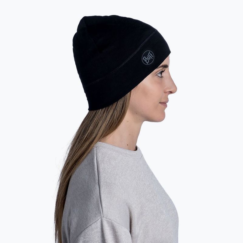 Čepice BUFF Lightweight Merino Wool Hat Solid černá 113013.999.10.00 6