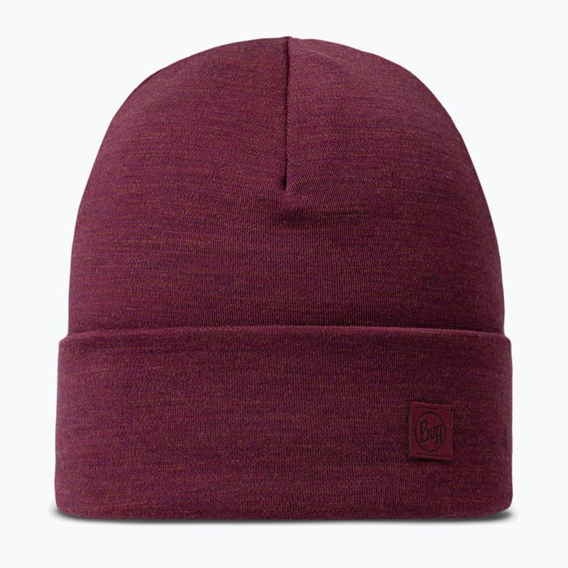 Zimní čepice BUFF Heavyweight Merino Wool solid tibetan red