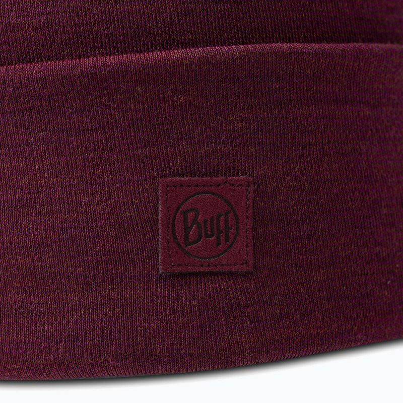Zimní čepice BUFF Heavyweight Merino Wool solid tibetan red 2