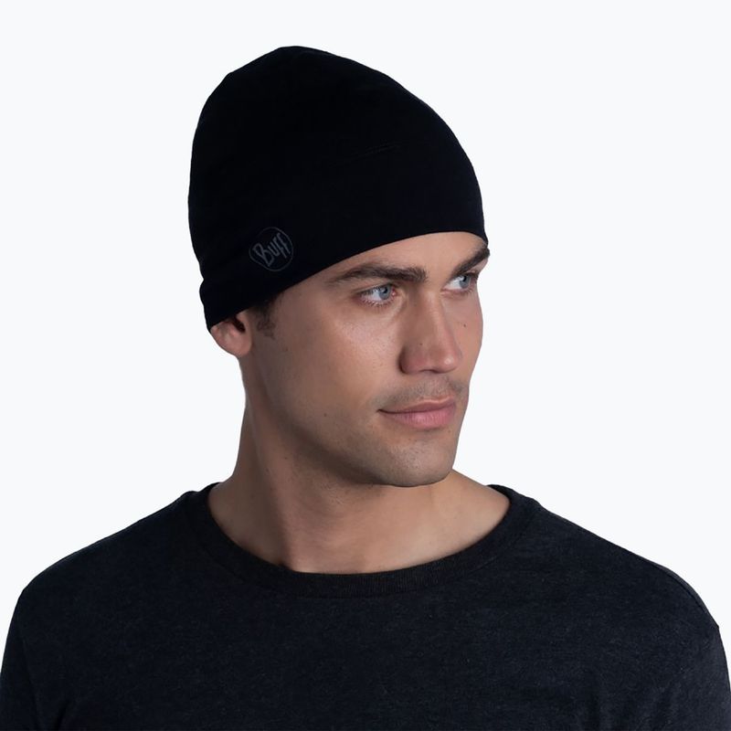 Čepice BUFF Midweight Merino Wool Solid black 118006.999.10.00 2