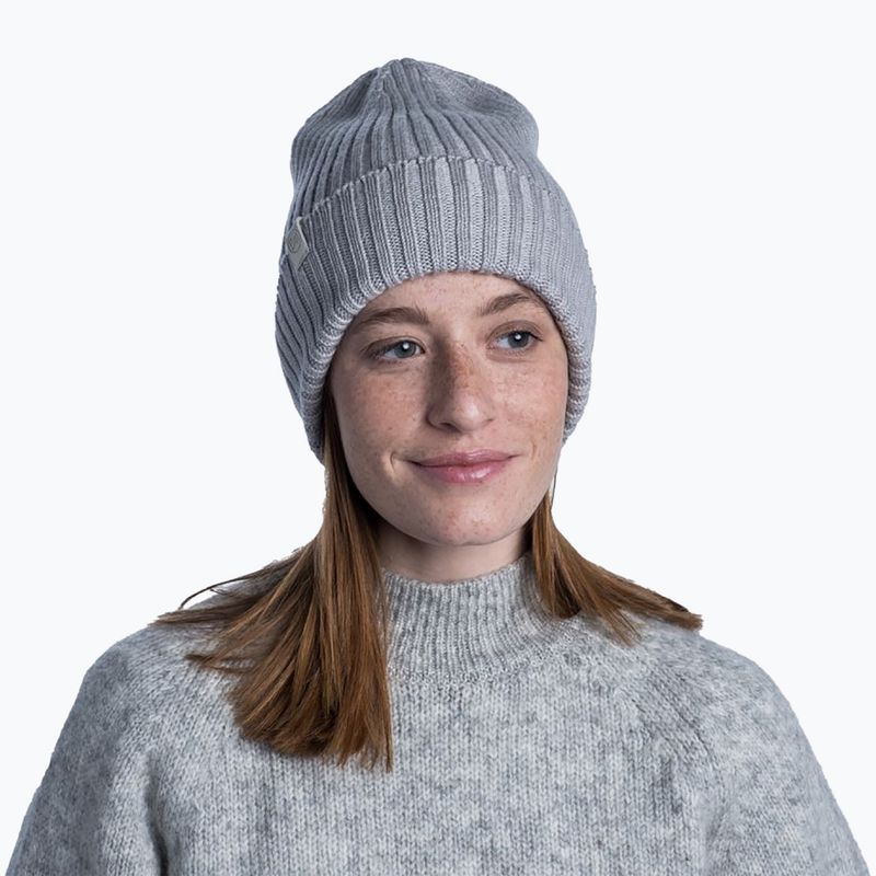 Čepice BUFF Merino Wool Knit 1Lhat Norval světle šedá 124242.933.10.00 5