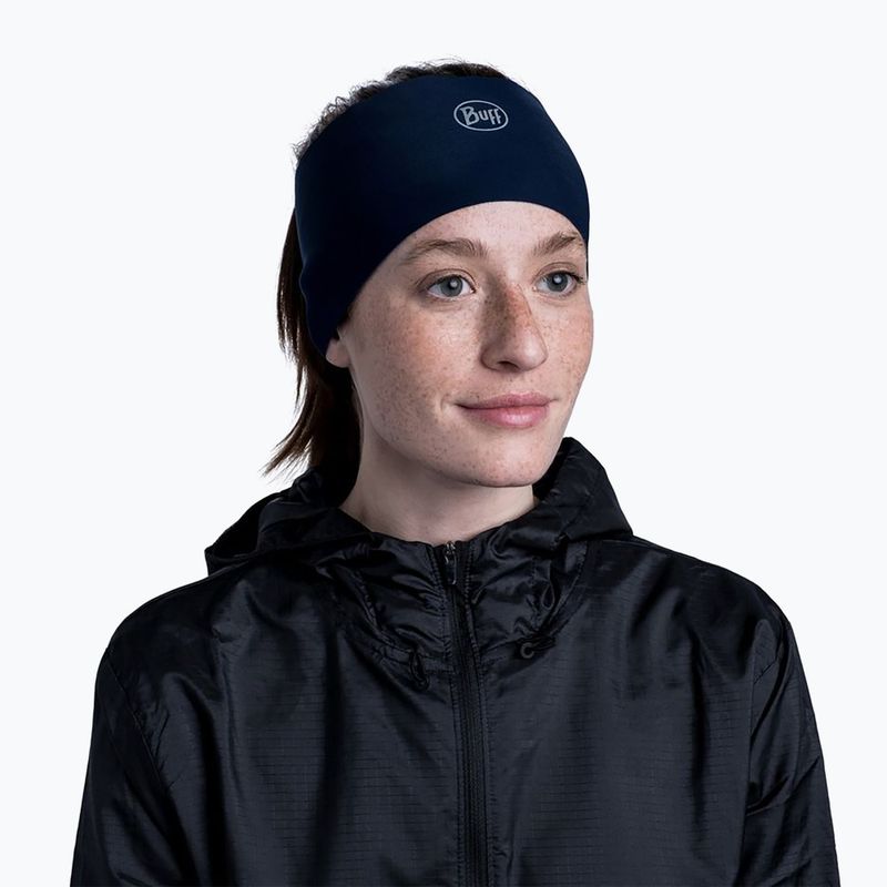 Čelenka BUFF Tech Fleece Headband Solid tmavě modrá 124061.707.10.00 5