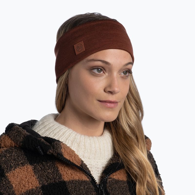 Čelenka BUFF Merino Wide solid sienna 2