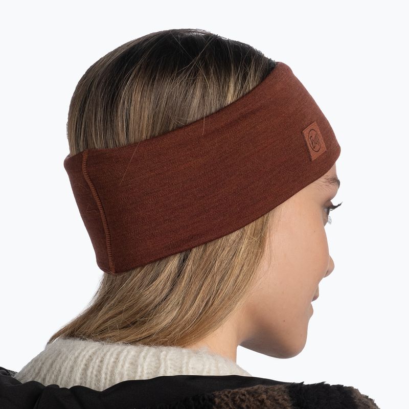 Čelenka BUFF Merino Wide solid sienna 4