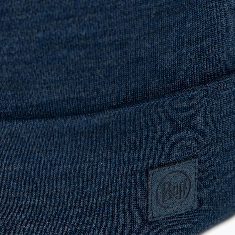 Zimní čepice BUFF Heavyweight Merino Wool solid night blue 2