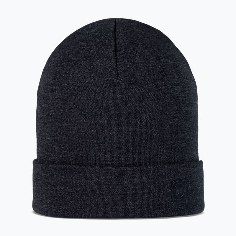 Zimní čepice BUFF Heavyweight Merino Wool solid indigo