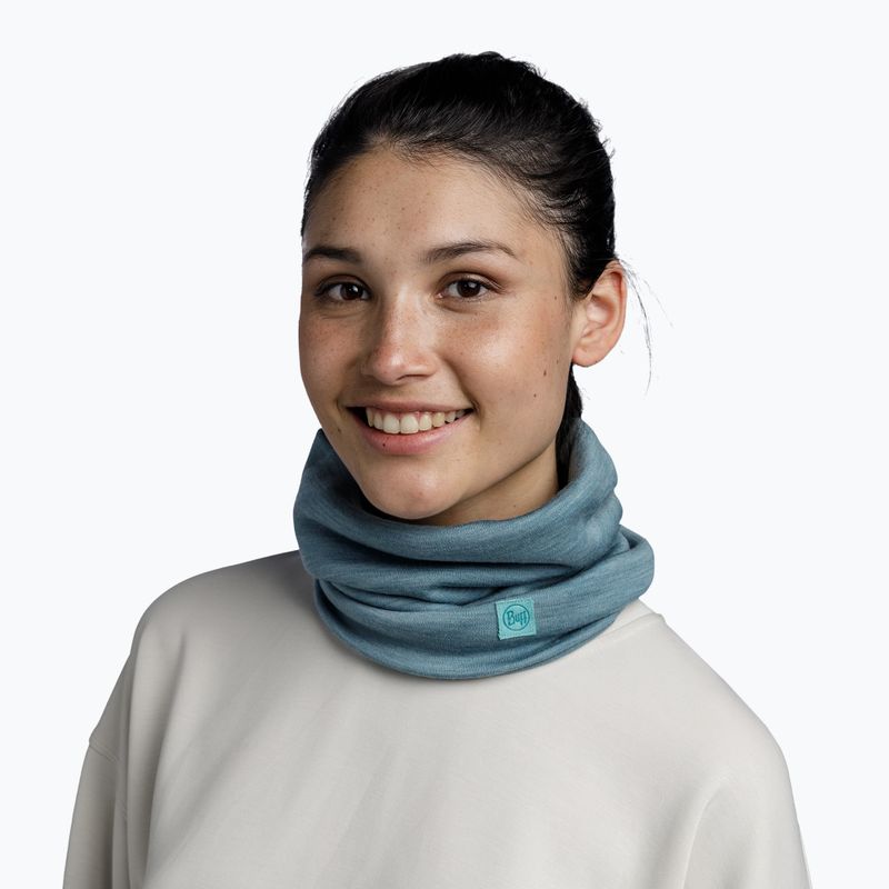 Nákrčník BUFF Heavyweight Merino Wool solid pool 4