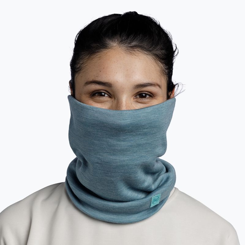 Nákrčník BUFF Heavyweight Merino Wool solid pool 5
