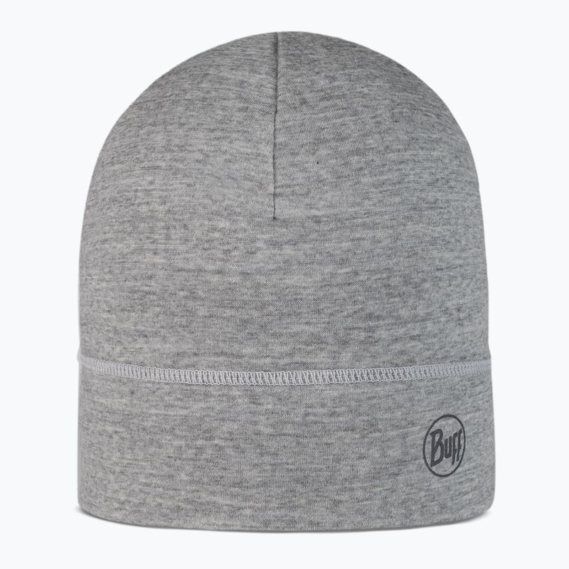 Zimní čepice BUFF Lightweight Merino Wool solid light grey