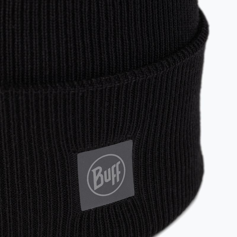 Zimní čepice BUFF Crossknit solid black 2