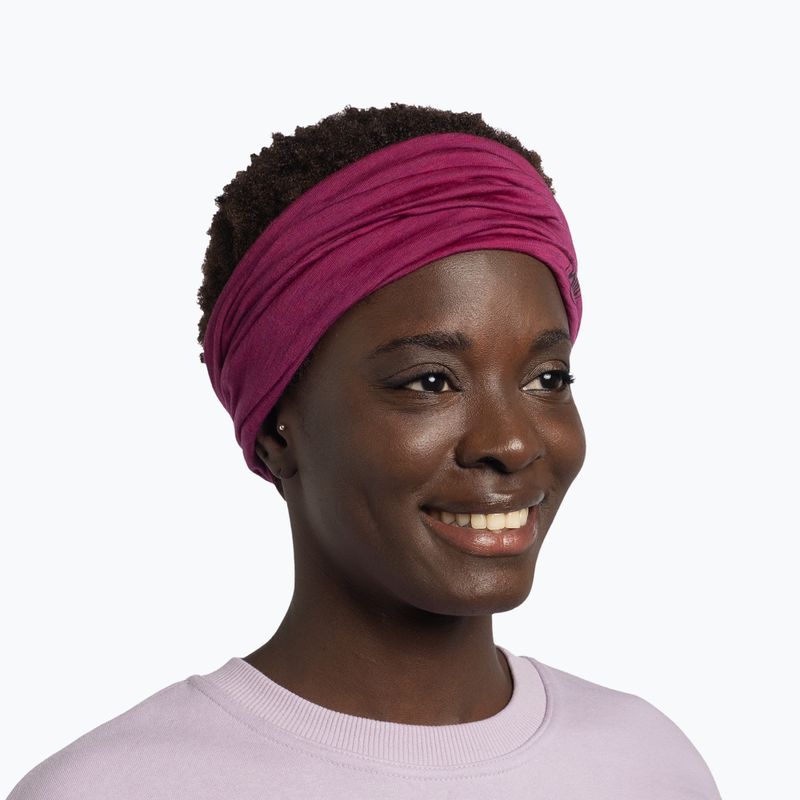 Multifunkční šátek BUFF Lightweight Merino Wool solid magenta 5