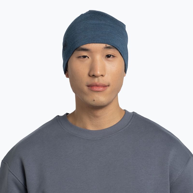 Zimní čepice BUFF Midweight Merino Wool melange tempest 3