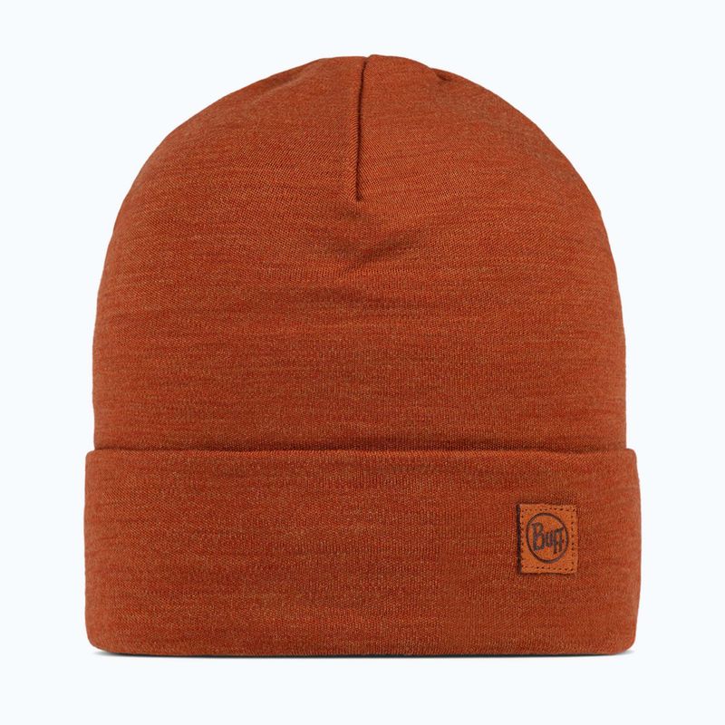 Zimní čepice BUFF Heavyweight Merino Wool solid cinnamon