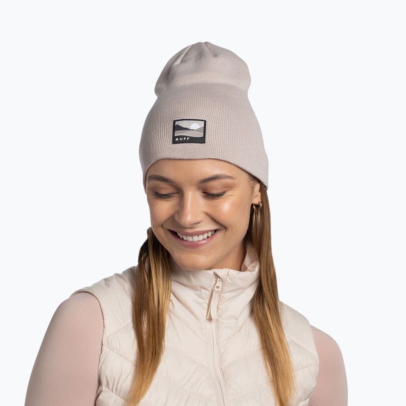 Zimní čepice BUFF Knitted Lilon long birch gray 3