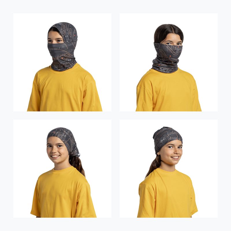 Dětský multifunkční šátek BUFF Coolnet UV suber graphite 3