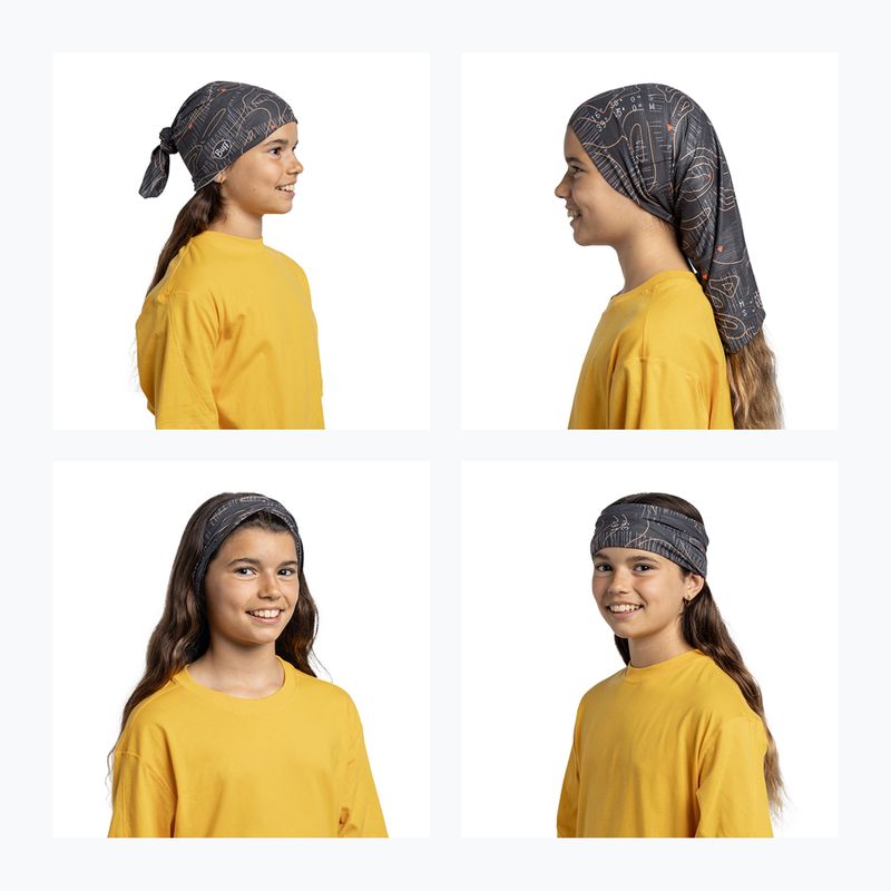 Dětský multifunkční šátek BUFF Coolnet UV suber graphite 4