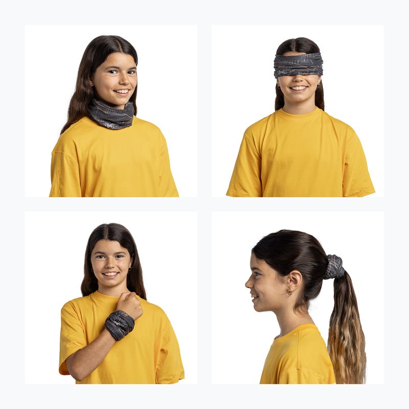 Dětský multifunkční šátek BUFF Coolnet UV suber graphite 5