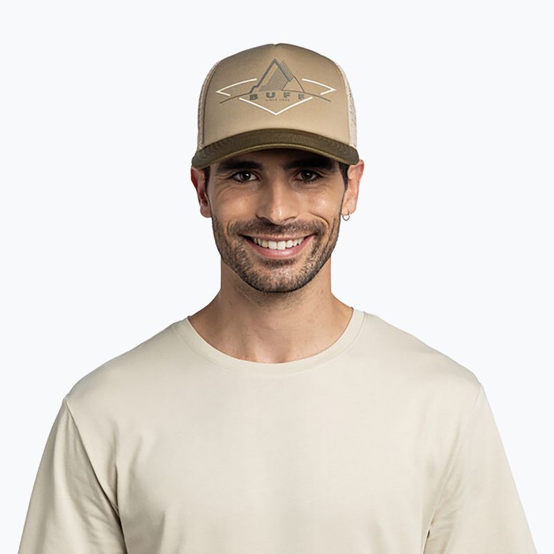 Kšiltovka BUFF Trucker Brak khaki 4