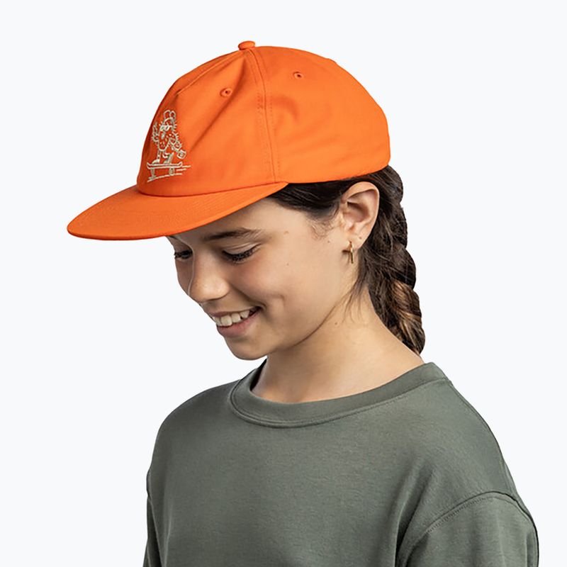 Dětská kšiltovka BUFF Snapback Solid poppy baseball cap 4
