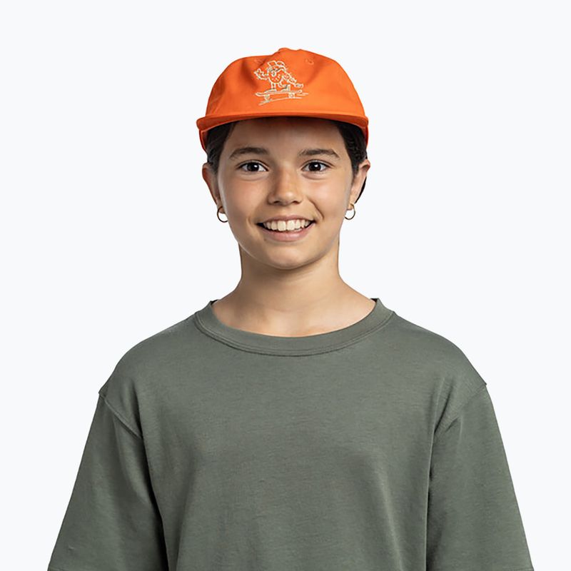 Dětská kšiltovka BUFF Snapback Solid poppy baseball cap 5