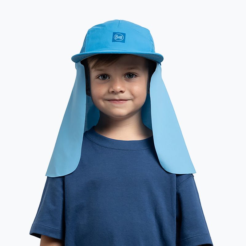 Dětská kšiltovka BUFF Desert Kids Solid azure 4