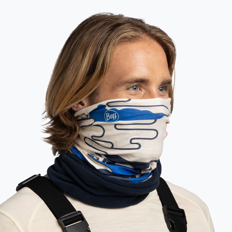 Multifunkční šátek BUFF Polar hirajy blue 6