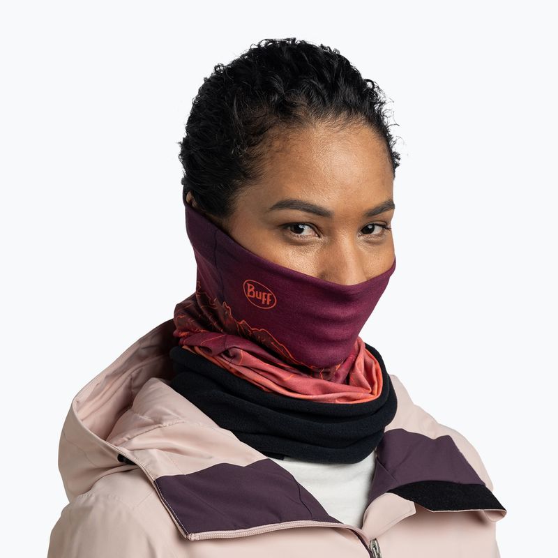Multifunkční šátek BUFF Polar unal garnet 4
