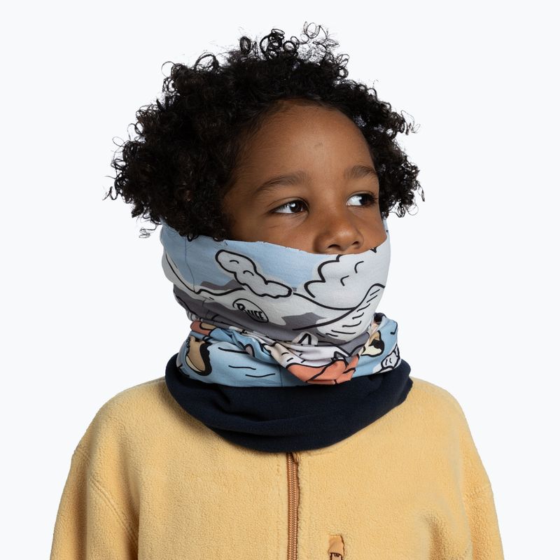 Dětský multifunkční šátek BUFF Polar teyt blue 4