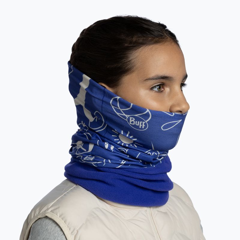 Dětský multifunkční šátek BUFF Polar carty ultramarine 4
