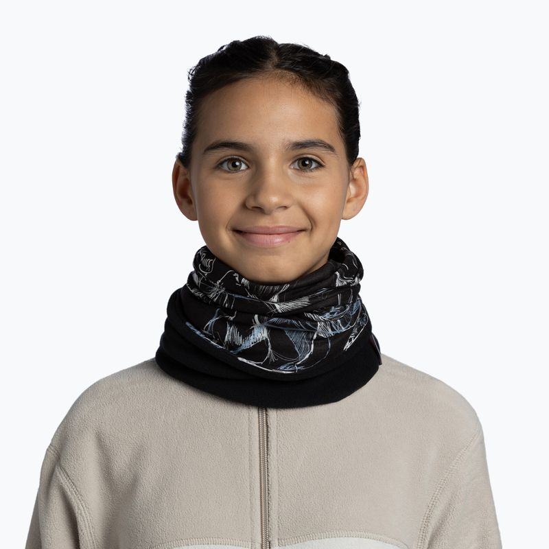 Dětský multifunkční šátek BUFF Polar Bargy Black 3