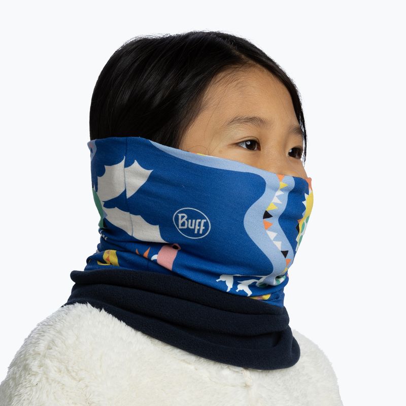 Dětský multifunkční šátek BUFF Polar lutky cobalt 4