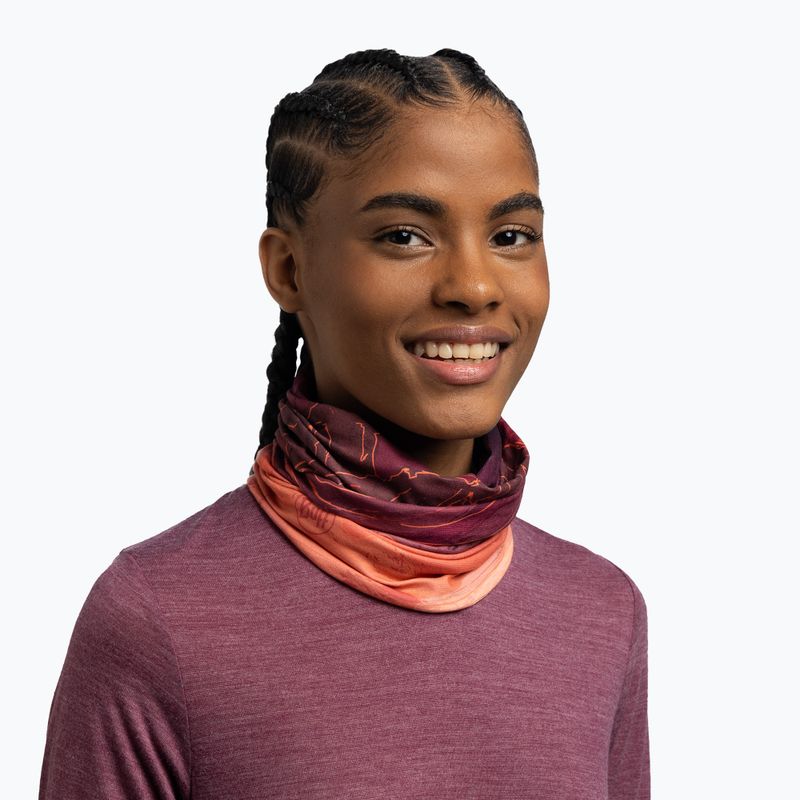 Multifunkční šátek BUFF Original Ecostretch Unal Garnet 4