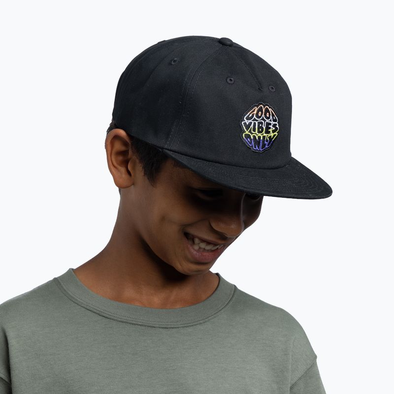 Dětská kšiltovka BUFF Snapback Solid black 4