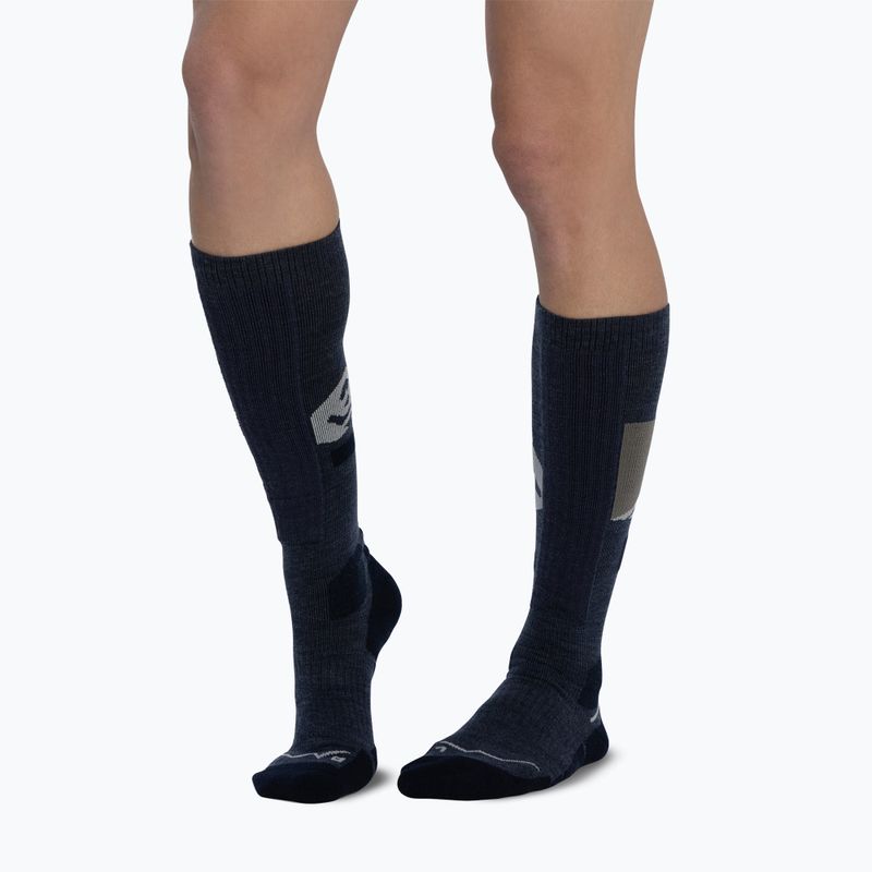 Ponožky BUFF Merino Heavyweight Over The Calf night blue 4