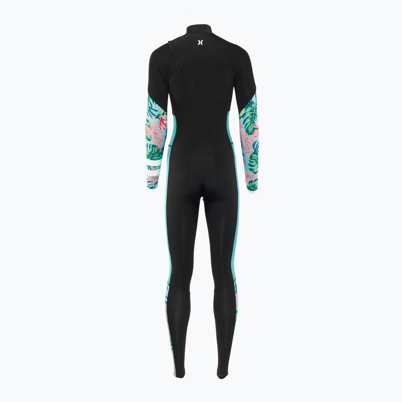 Dámský plavecký neopren Hurley Plus Printed 4/3 mm Fullsuit java tropical 2