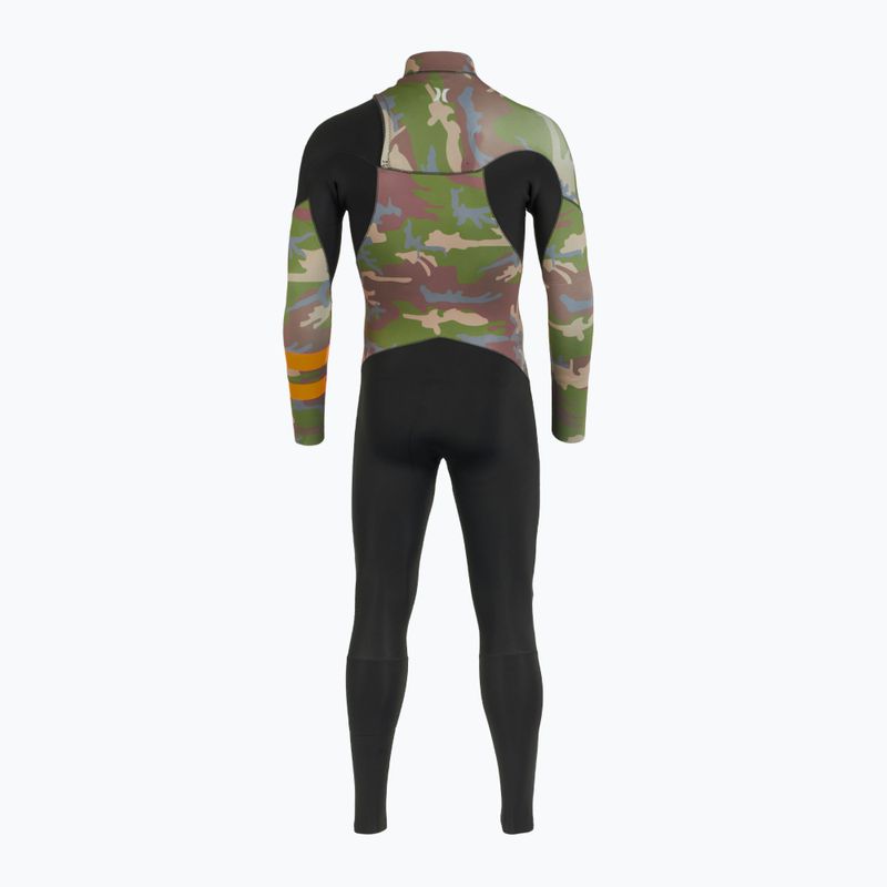 Pánský plavecký neopren Hurley Plus Printed 3/2 mm Fullsuit medium brown 3