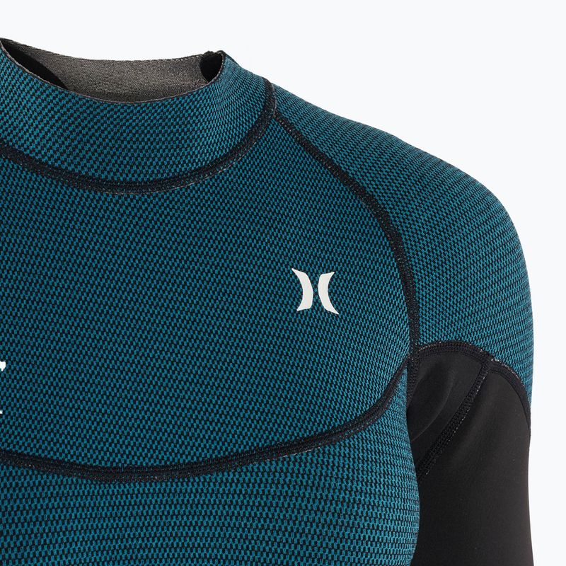 Dámský plavecký neopren Hurley Advant Shorty Texture 2/2 mm Springsuit black/skyblue 3
