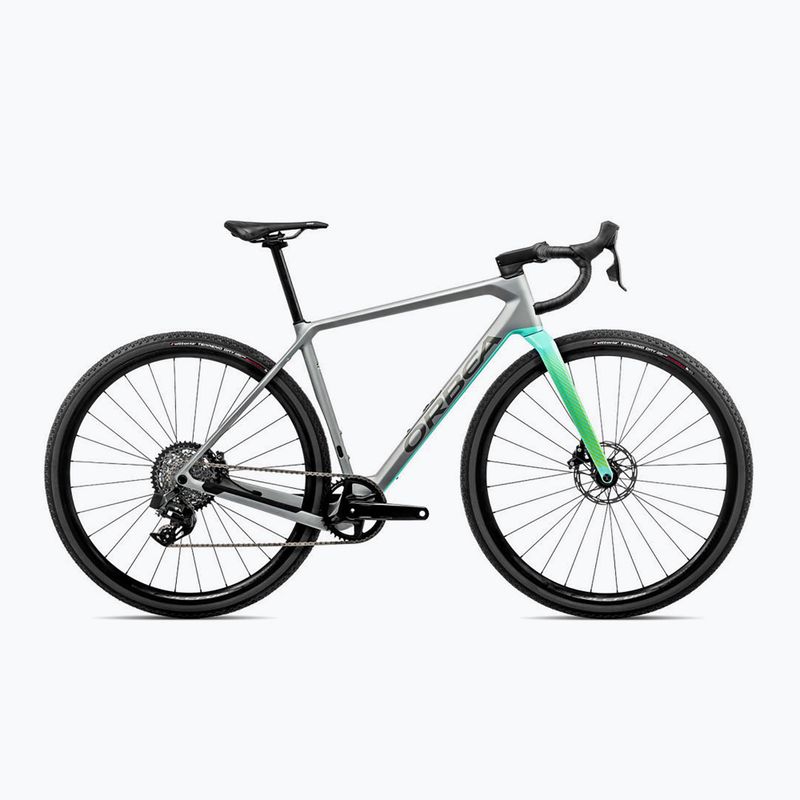 Orbea Terra M31e Team 1X 2023 stone silver/ ice green gravel bike