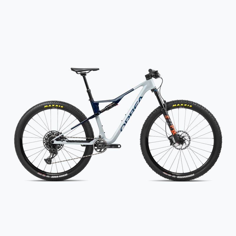Horské kolo Orbea Oiz M20 2023 halo silver/blue carbon view