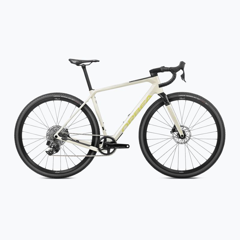 Gravel kolo  Orbea Terra M31e Team 1X 2024 ivory white/spicy lime